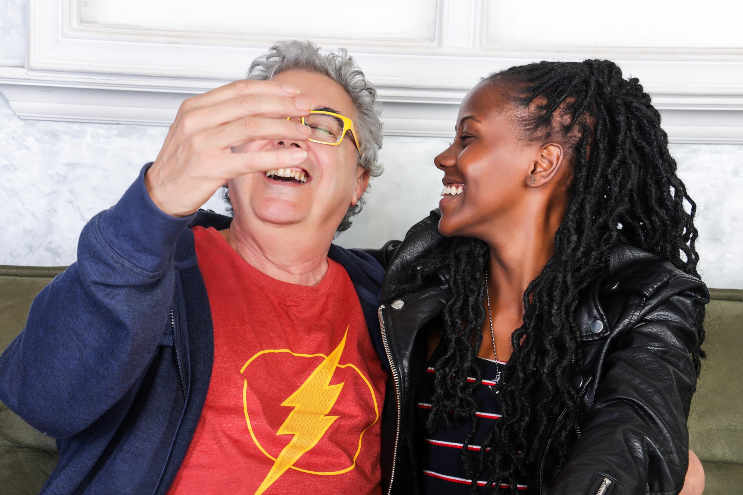 Gary and Blessing, owners of South Yarra Stays, sharing a selfie in Melbourne.